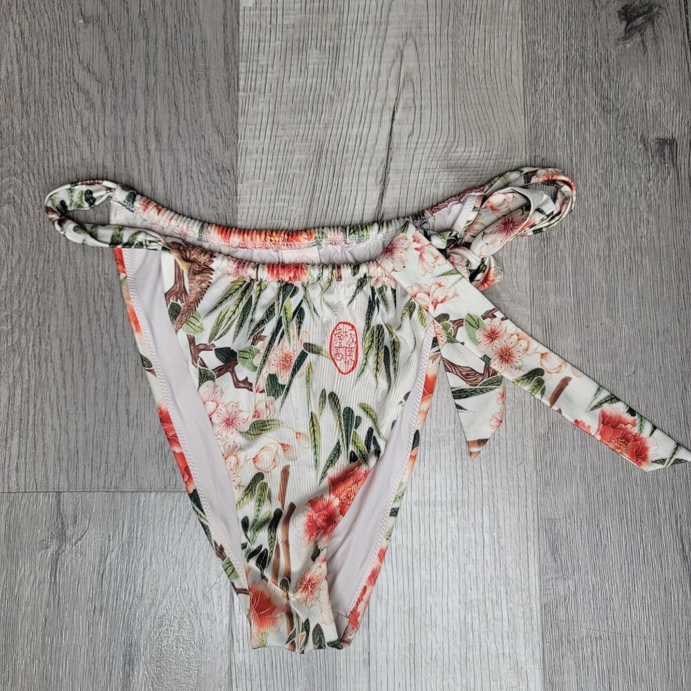 HAH Hot As Hell 4 Ur Soul reformation high waist swim suit bottom orange blossom